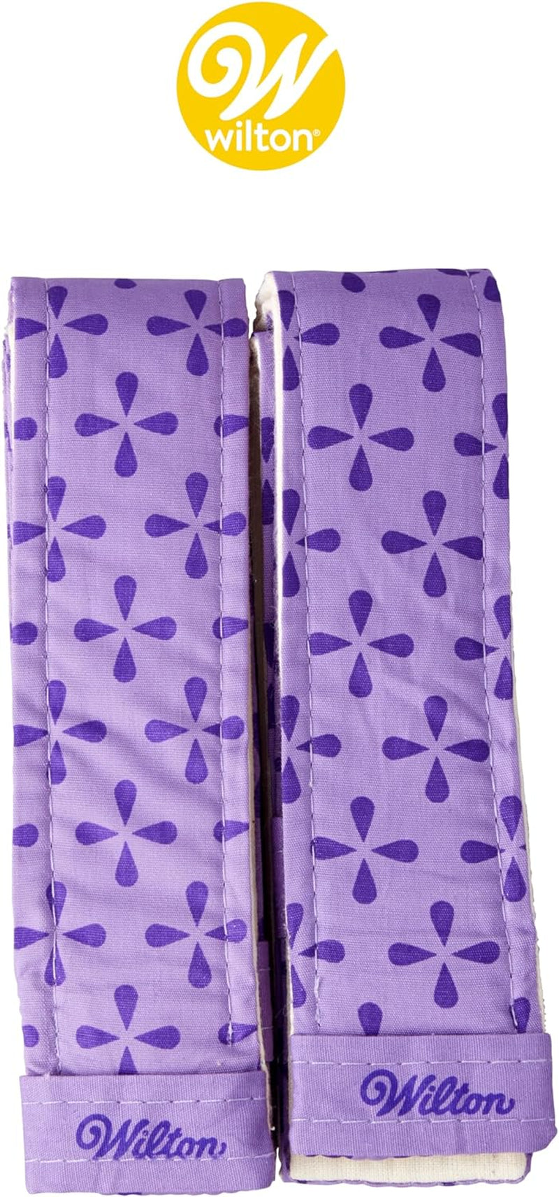 Bake-Even Cake Strips for Evenly Baked Cakes, 2-Piece Set, Purple, Fabric