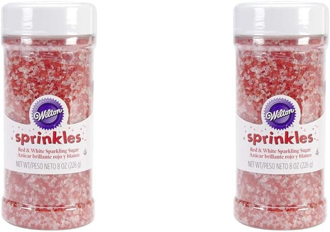 Sparkling Sugar Decorating Sprinkles, 8 Oz., Red and White (Pack of 2)