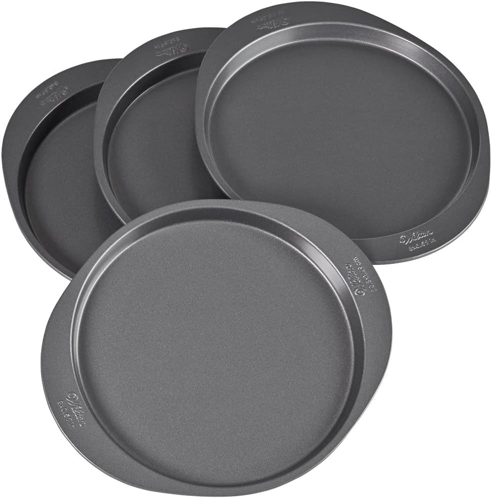 Easy Layers 4-Piece Layer Cake Pans Set, 8-Inch, Steel