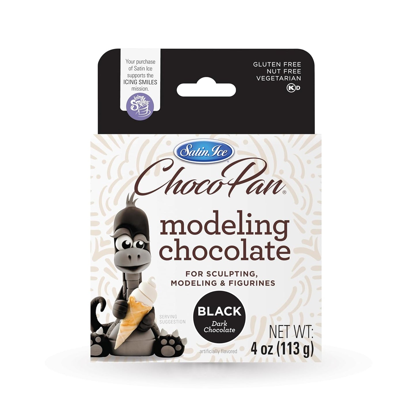 Chocopan Black Modeling Chocolate, 4 Ounce