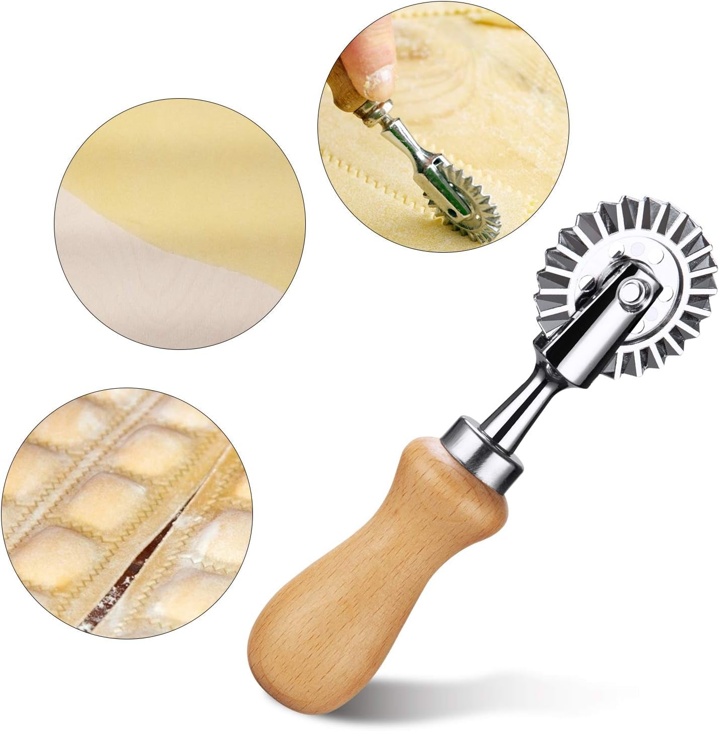 Pastry Wheel Cutter - Pasta Cutter Wheel - Dough Ravioli Pizza Cutter Wheel for Home and Kitchen Use, 1.3"