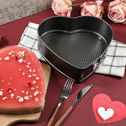 Heart Shaped Springform Pan 9 Inch Nonstick Heart Cheesecake Pan, Large Heart Cake Mold, Valentine'S Day Baking