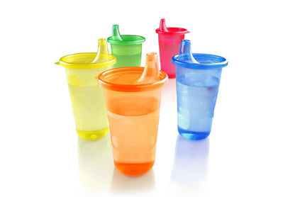 6 Pack Reusable Cups with Lids, 10 Ounce