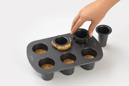 Cookie Shot Glass, 6-Cavity - Bake Perfect Sweet Shooters with This 6-Cup Cookie Shot Glass Pan, Non-Stick round Pan Made of Steel