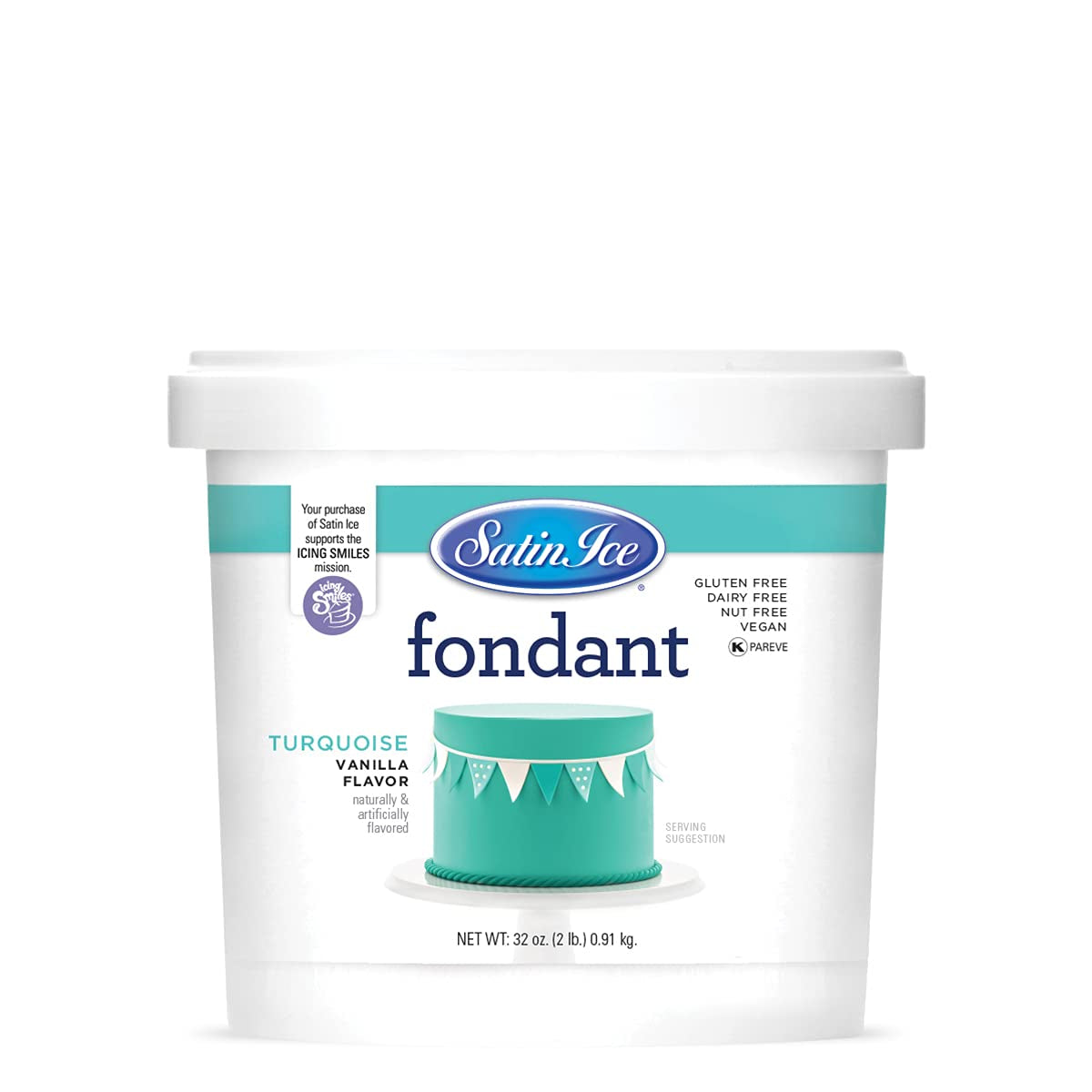 Fondant, Turquoise, 2 Pound