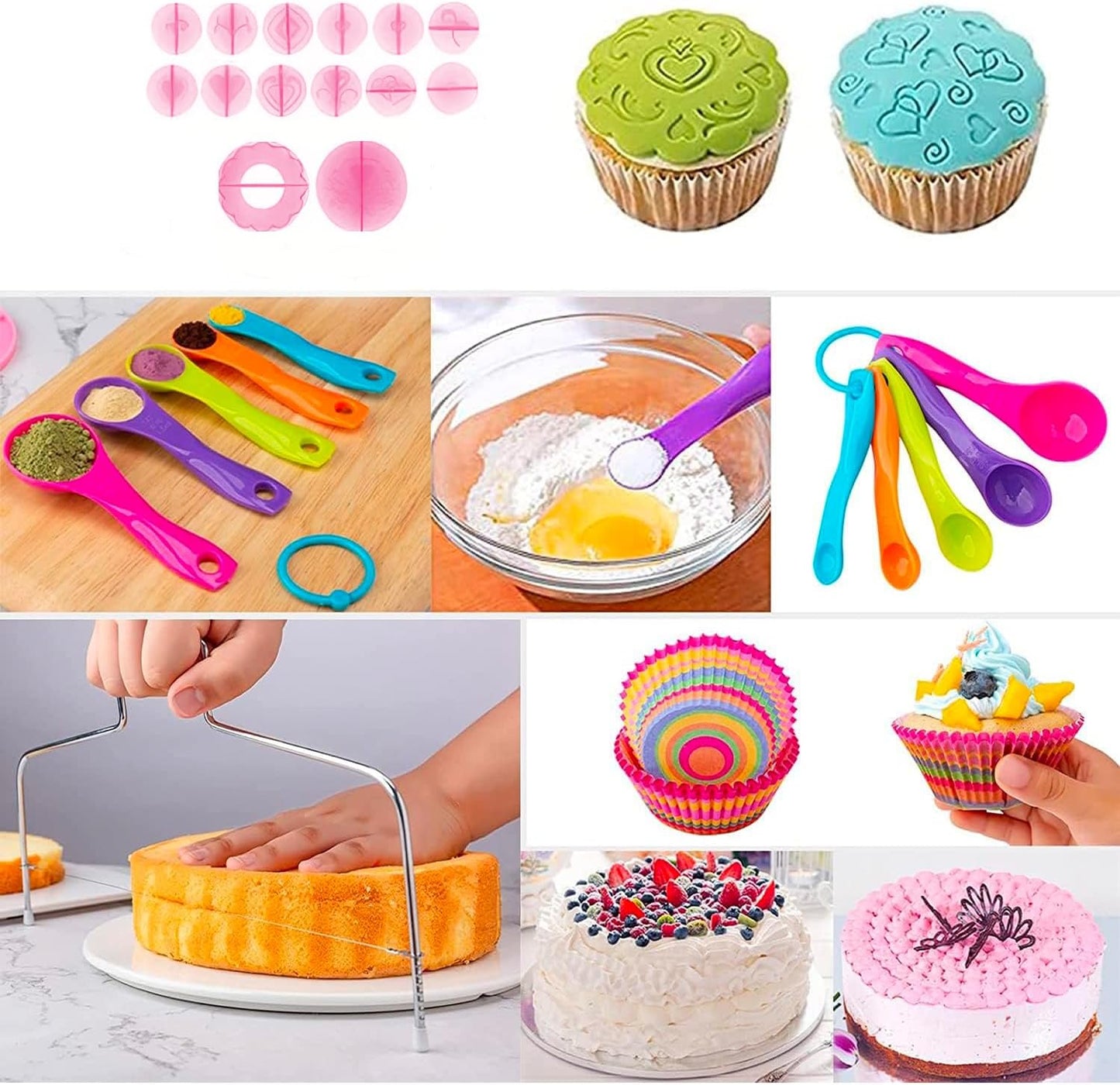 Cake Decorating Supplies 538Pcs Cake Decorating Set with Cake Turntable Baking Tools Set for Cakes Cake Turntable, Piping Icing Tips for Beginners or Professional