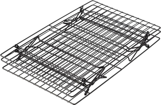 Excelle Elite 3-Tier Cooling Rack for Cookies, Cake and More - Cool Batches of Cookies, Cake Layers or Finger Foods, Black