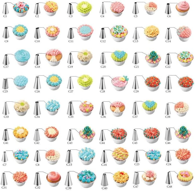 Cake Decorating Supplies 538Pcs Cake Decorating Set with Cake Turntable Baking Tools Set for Cakes Cake Turntable, Piping Icing Tips for Beginners or Professional