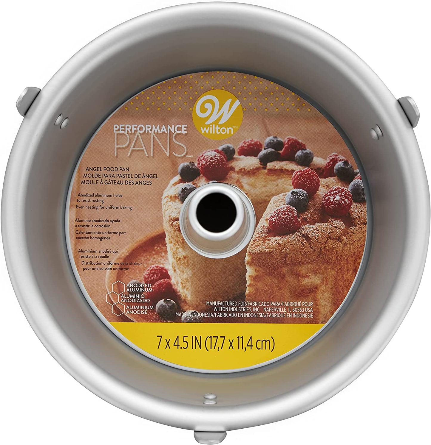 Angel Food Cake Pan 7" X 4.5" - One Pack Silver