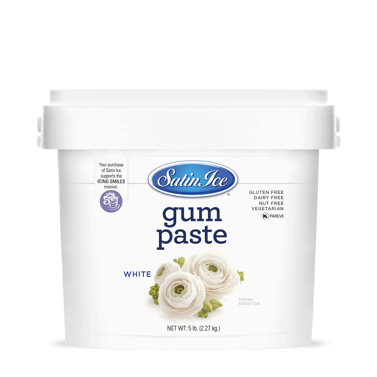 White Gum Paste, Vanilla, 5 Pounds