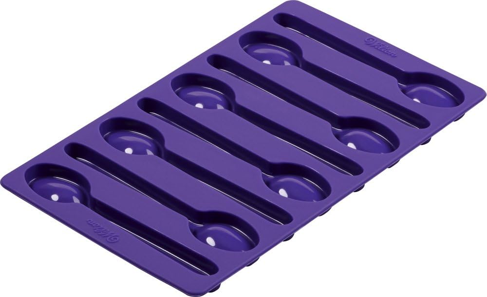 Wilton Spoon-Shaped Silicone Candy Mold, Purple