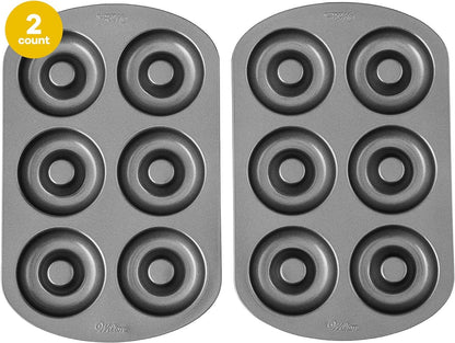 Non-Stick 6-Cavity Donut Baking Pans, 2-Count