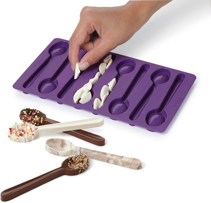 Wilton Spoon-Shaped Silicone Candy Mold, Purple