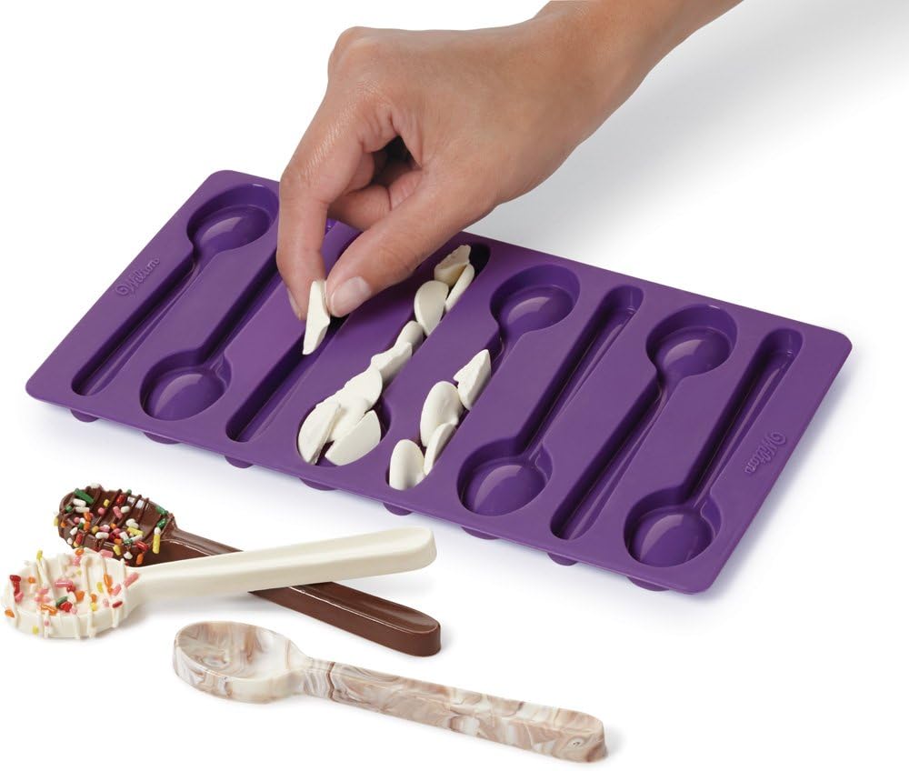 Wilton Spoon-Shaped Silicone Candy Mold, Purple