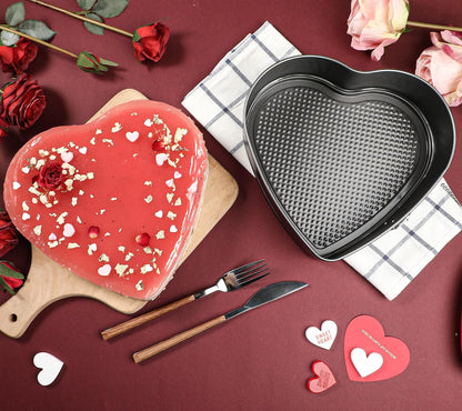 Heart Shaped Springform Pan 9 Inch Nonstick Heart Cheesecake Pan, Large Heart Cake Mold, Valentine'S Day Baking