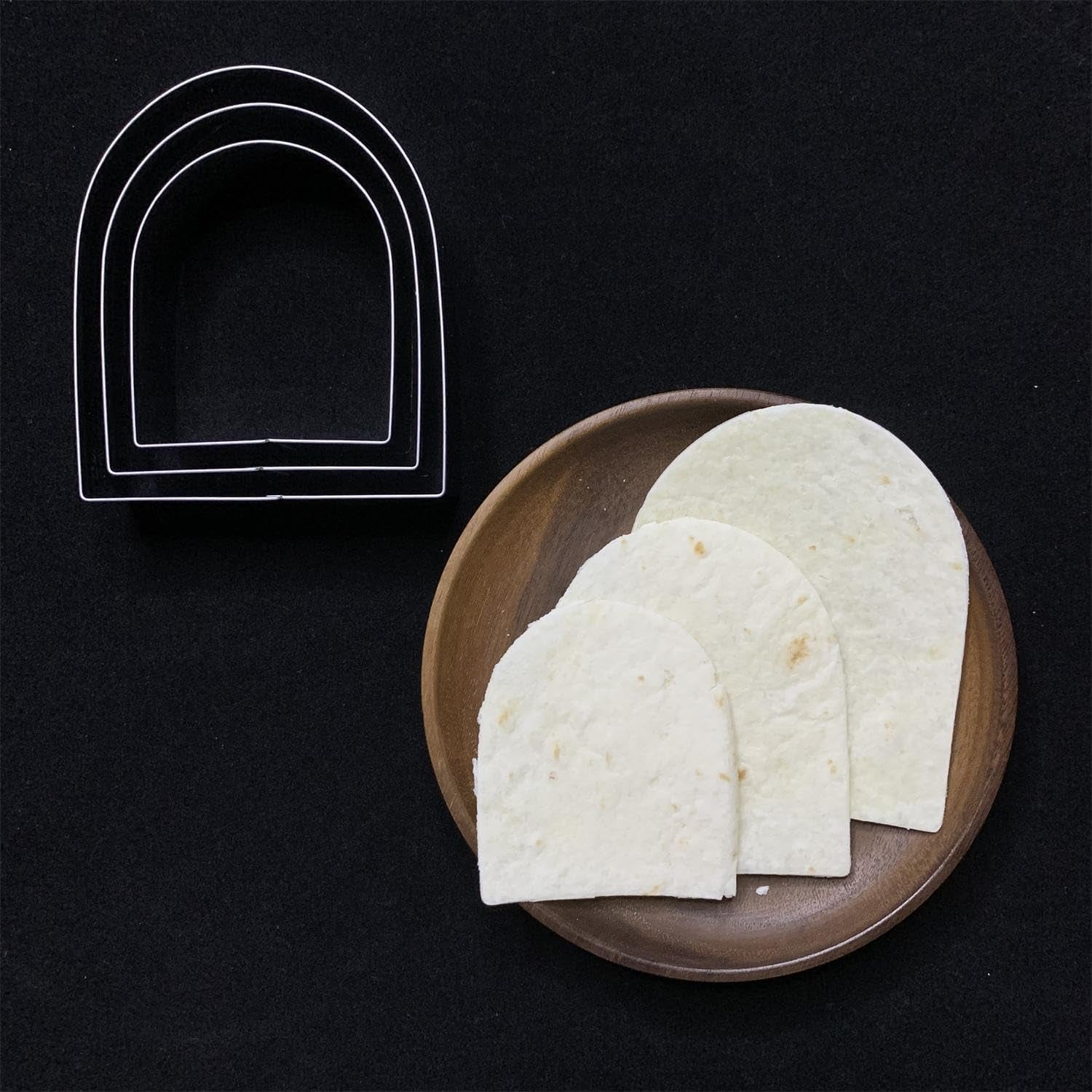 Arch Cookie Cutter Set-Size 3.5" 3.0" 2.5"-3 Piece-Diswasher Safe-Stainless Steel Biscui Cookie Cutters Fondant Molds