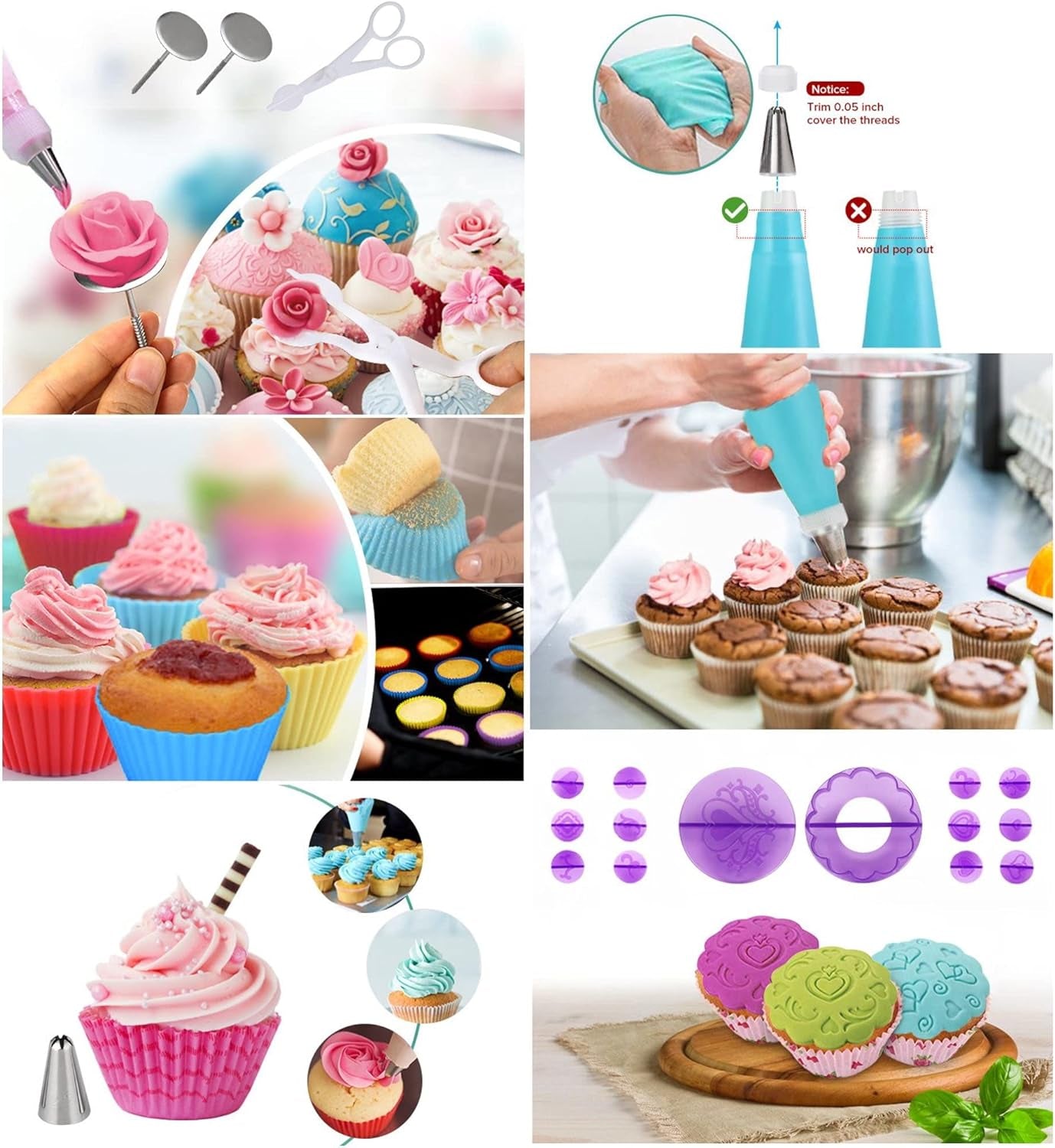 150Pcs Cake Decorating Kit Baking Supplies Tools with Cake Turntable,Cake Pans Set for Beginners and Cake Lovers