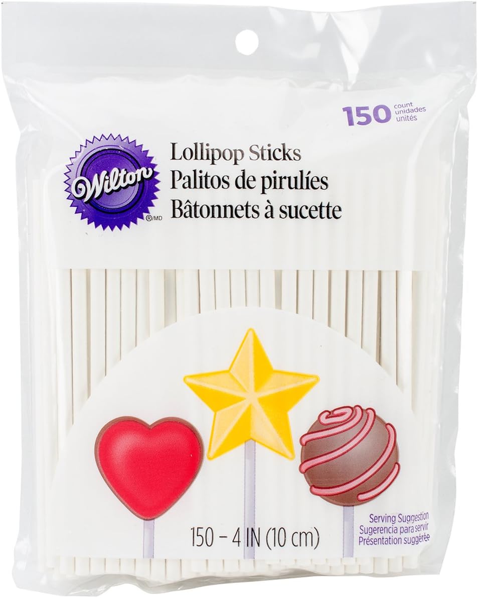 Wilton 1912-1001 4-Inch Lollipop Sticks, 150 Count