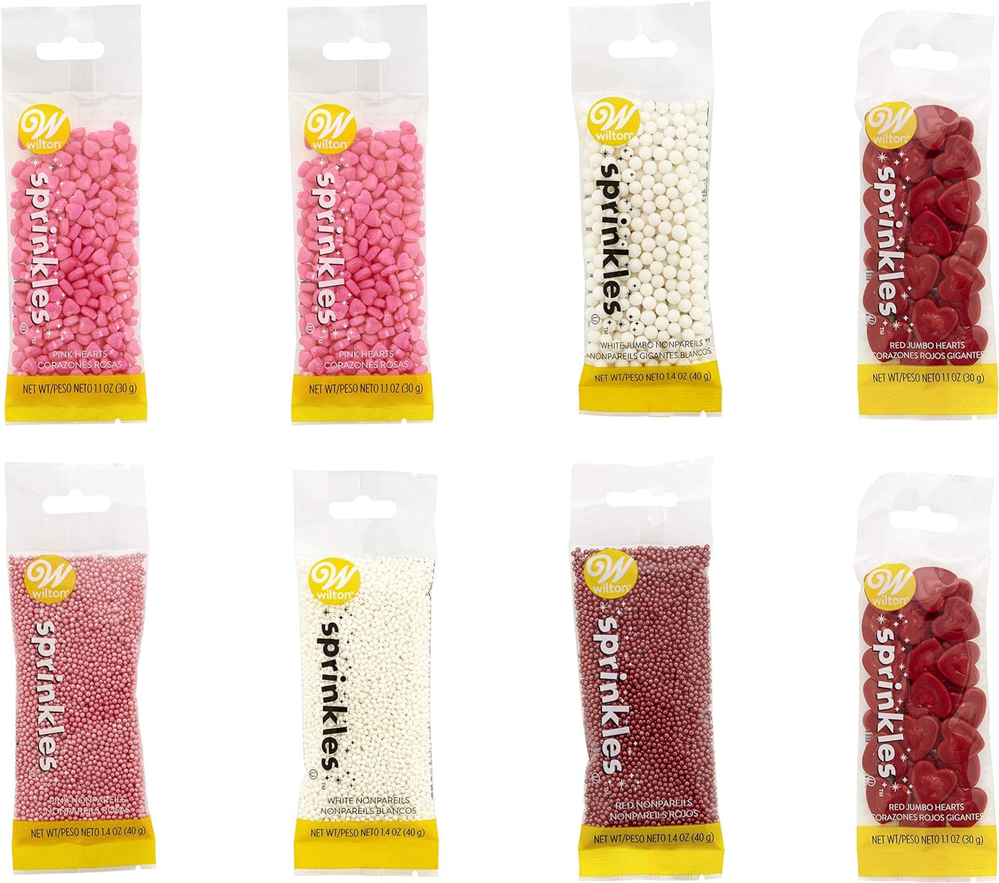 Valentine Sprinkles Dessert Decorating Set, 8-Count (Pack of 2)