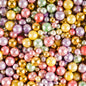 Kasvan Gold Pearl Sugar sprinkles - Edible Candy Pearls 130g/4.58 Oz, Mix Size Cake Candy, Decorate Cakes, Cookies, Ice Cream (Bright Gold)