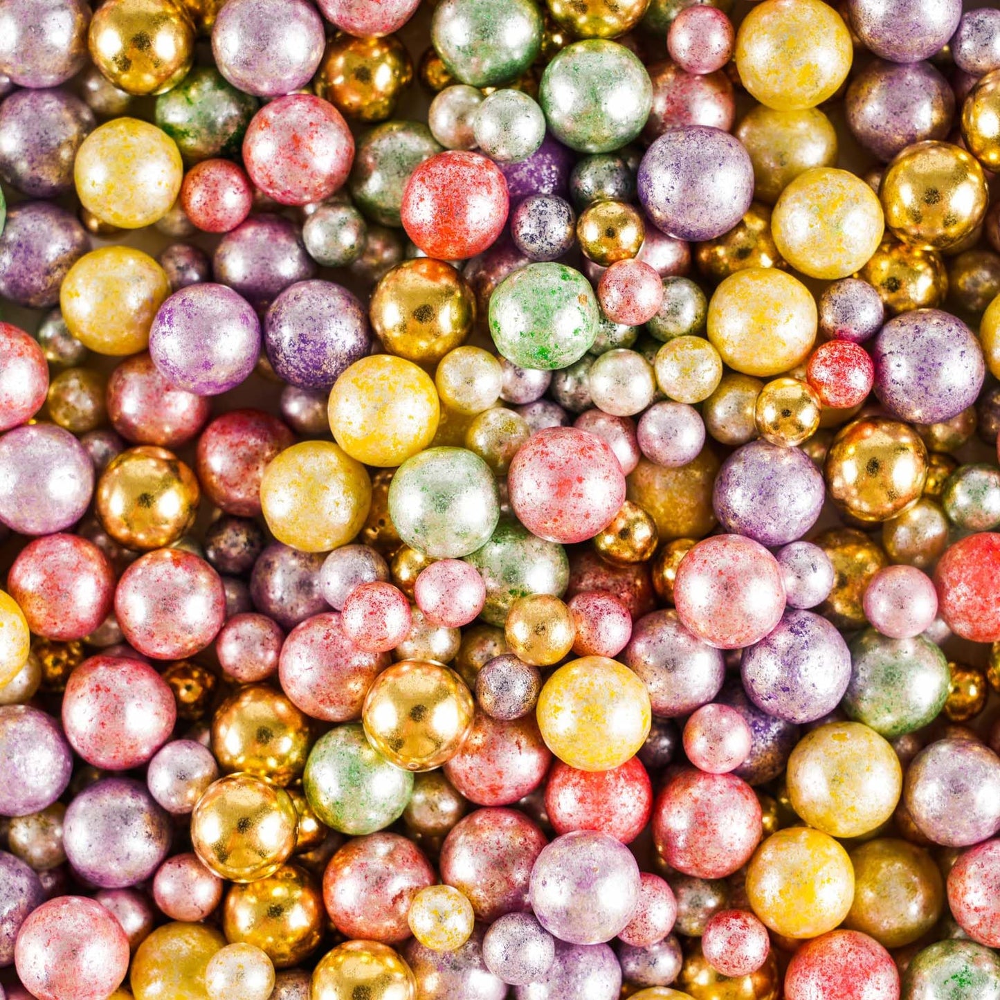 Kasvan Silver Pearl Sugar Sprinkles - Edible Candy Pearls 130g/4.58 Oz, Mix Size, Baking Cake Decorations, Ice Cream Toppings and Cookie Decorating, Wedding Party Chirstmas Supplies