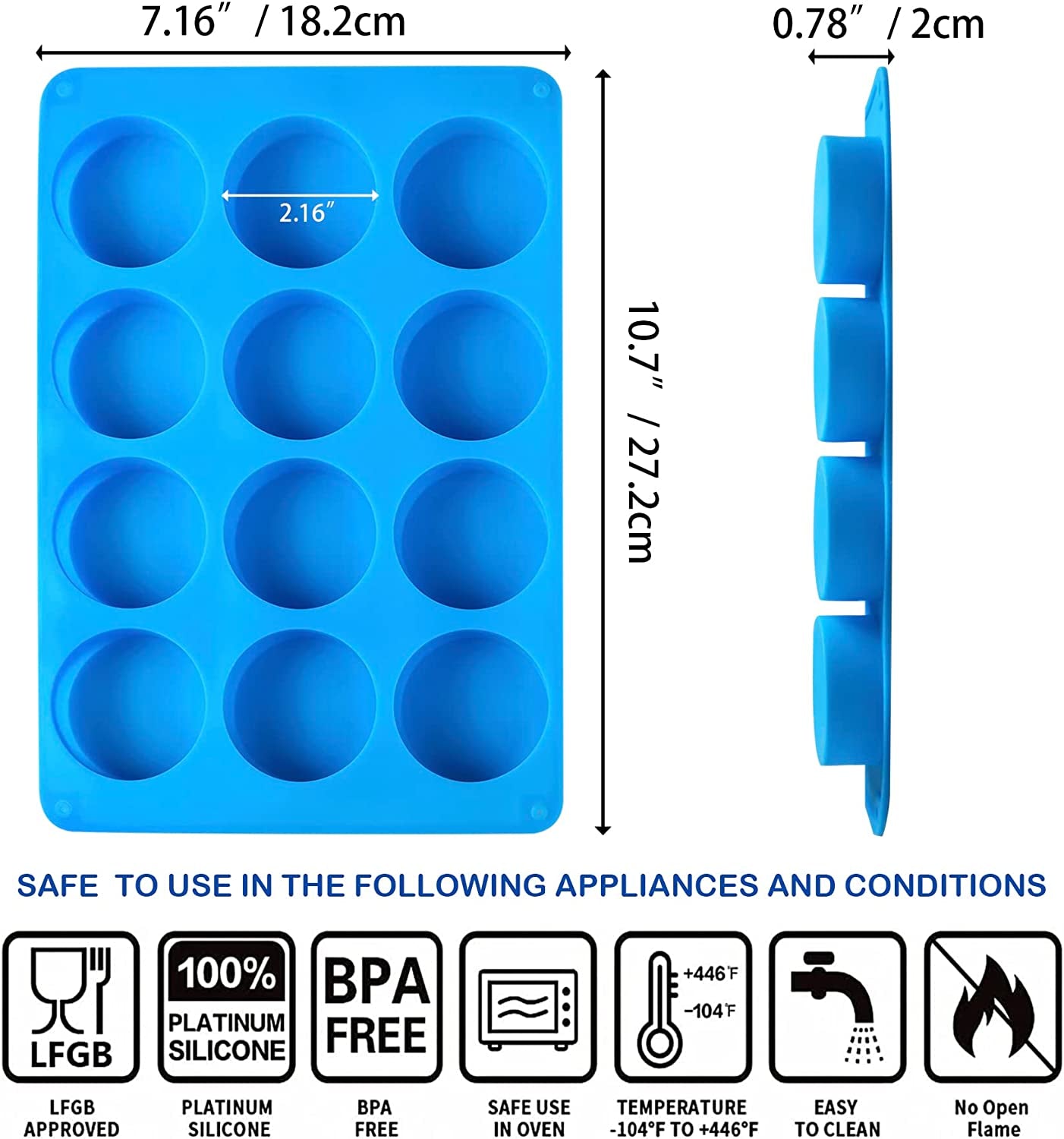 3Pcs Oreo Cookie Chocolate Silicone Mold, 12-Cavity round Cylinder Oreo Chocolate Cover Molds for Candy, Silicone Baking Molds for Mini Cakes, Jelly