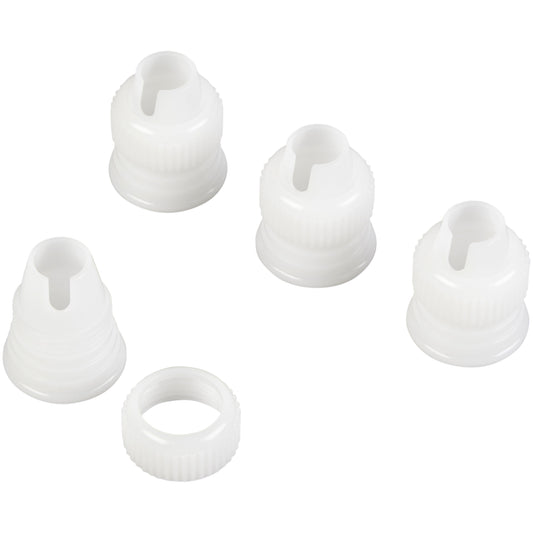 Decorating Coupler Set, 4-Count, Plastic, White