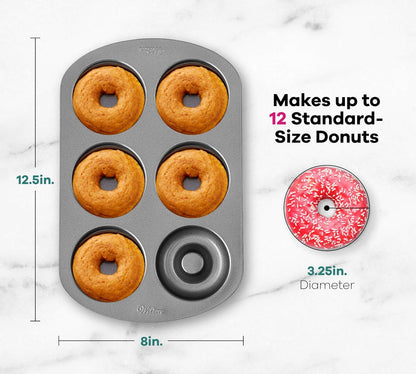 Non-Stick 6-Cavity Donut Baking Pans, 2-Count