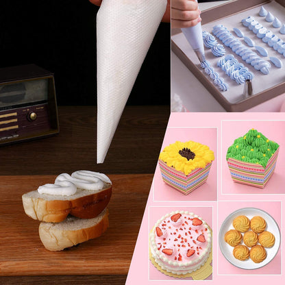 400 Pcs Disposable Piping Bags 12Inch Anti-Burst Pastry Bags, Tipless Icing Piping Bag for Cake, Cream Frosting and Cookie Decoration Supplies