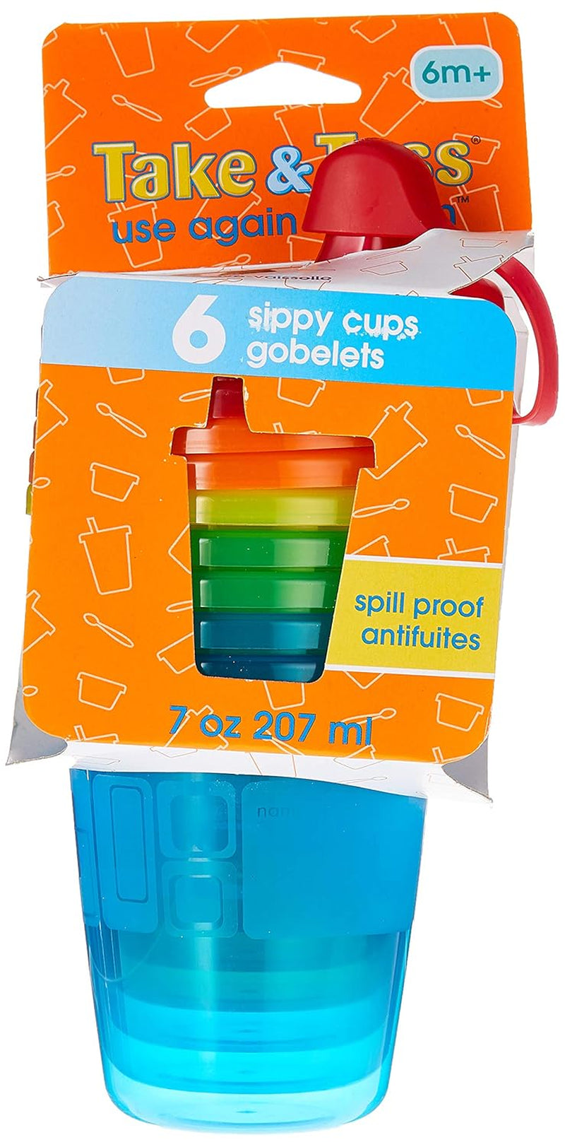 Take and Toss Spill-Proof Cups, 7 Ounce