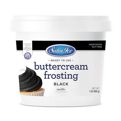 Black Buttercream Frosting - 1Lb - Pail