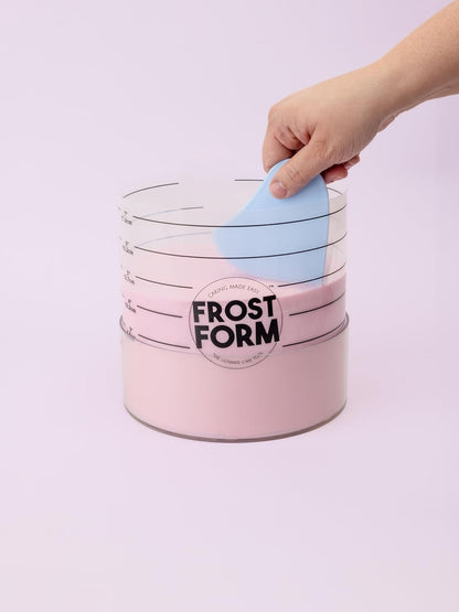 Frost Form - Starter + Kit (8 Inch) 7-Piece Set | Professional-Quality, Food-Grade Plastic | Cake Frosting | Beginners and Pros | Cake Decorating Kit | Compatible with Piping Bags and Cake Stands