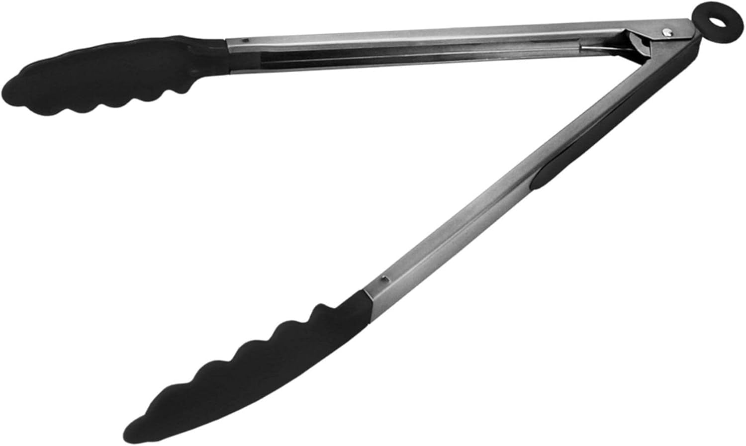 Baker'S Secret 12-Inch Stainless Steel and Nylon Food Tongs (Black)