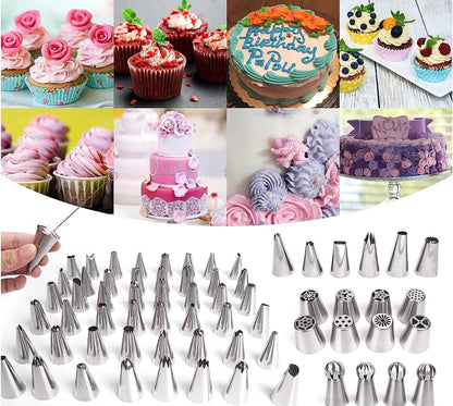 359Pcs Cake Decorating Baking Supplies Kit, Baking Set with 66 Piping Tips, Icing Bags and Tips Set for Beginners,Baking Tools,Cupcake Decorating Kit