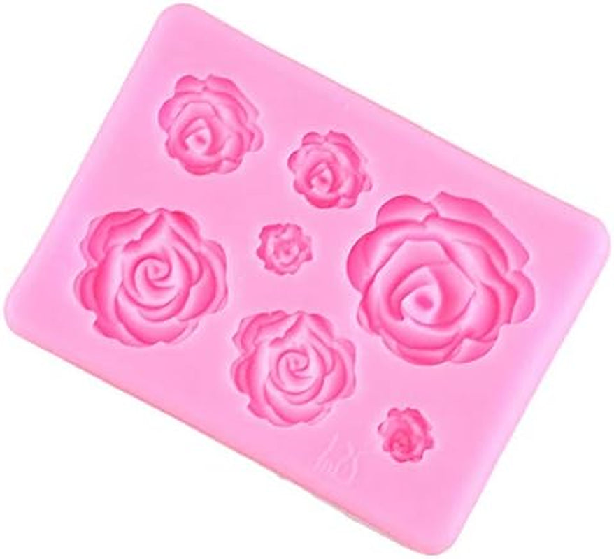 2PCS Rose Flowers Silicone Molds Cake Chocolate Mold Wedding Cake Decorating Tools Fondant Sugarcraft Cake Molds