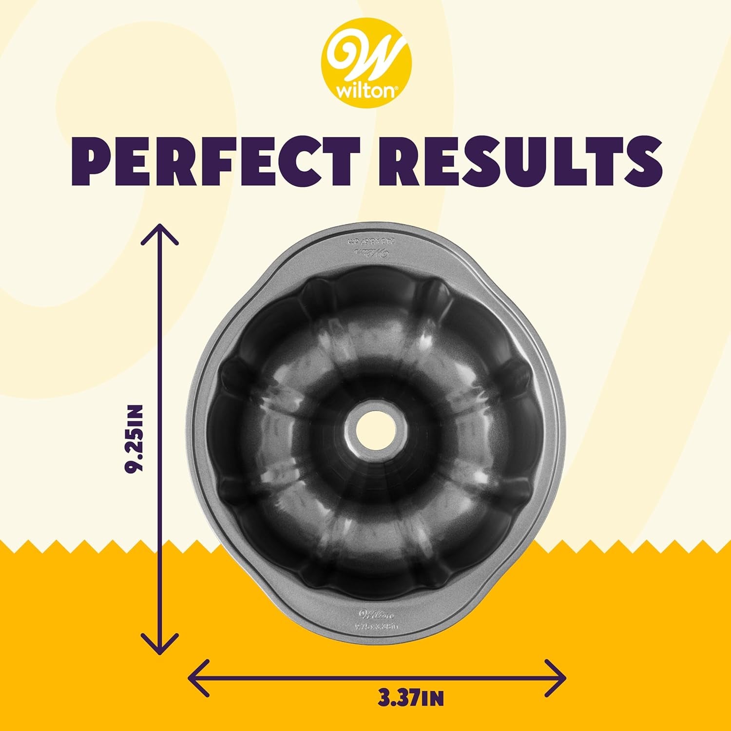 Perfect Results Premium Non-Stick 9.51-Inch Fluted Tube Pan, Steel Cake Pan