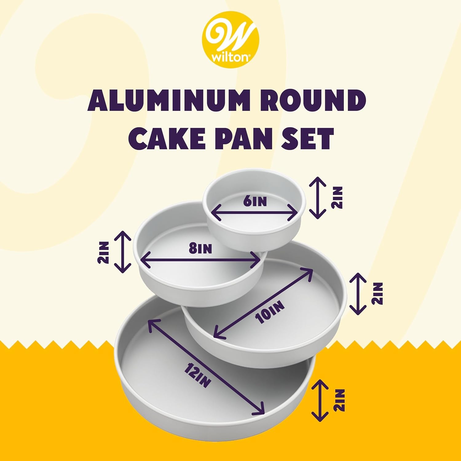 Performance Pans Aluminum round Cake Pan, Small and Medium 4 Piece Set