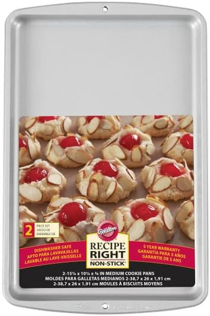 Recipe Right 2 Piece Medium Cookie Pan Set