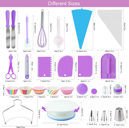 Cake Decorating Supplies Kit Tools 356Pcs,  Baking Accessories with Cake Turntable, Pastry Piping Bag, Piping Icing Tips for Beginners