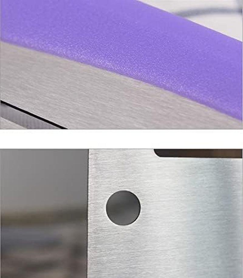 12 Inch Cake Scraper Smoother, Stainless Steel Cake Bench Scraper Decorating Tools for Icing Frosting Cream Edge - Adjustable Kitchen Spatula for Mousse, Cheese, Cream Cake (Purple)