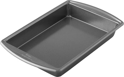 Advance Select Premium Nonstick Oblong Baking Pan, 9 X 13-Inch, Steel, Silver